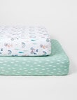 Teeny Weeny Woodland Fitted Cot Sheets, 2-Pack product photo