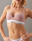 Calvin Klein Modern Cotton Plunge Push Up Bra, Subdued, A-DD product photo View 02 S