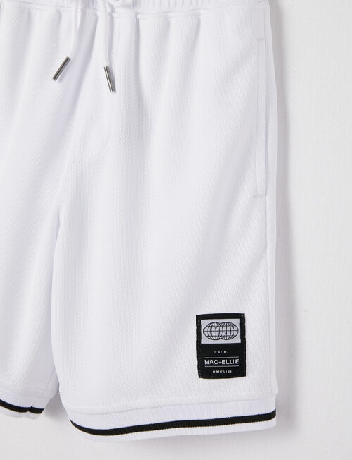 Mac & Ellie Knit B Ball Short, White product photo View 03 L
