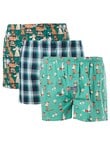 Mitch Dowd Doggy Woven Boxer, 3-Pack, Blue & Green product photo