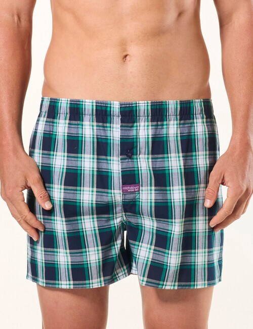 Mitch Dowd Doggy Woven Boxer, 3-Pack, Blue & Green product photo View 02 L