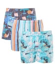 Mitch Dowd Miami Cocktail Cotton Boxer Short, 3-Pack, Blue, Assorted product photo