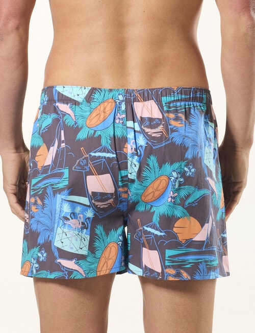 Mitch Dowd Miami Cocktail Cotton Boxer Short, 3-Pack, Blue, Assorted product photo View 03 L