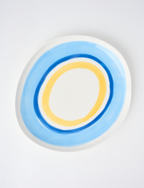 Salt&Pepper Paradiso Round Platter, 32cm, Blue & Yellow product photo View 02 L