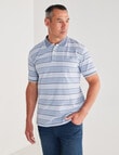 Chisel Multi Stripe Short Sleeve Polo Shirt, Light Blue product photo View 04 S