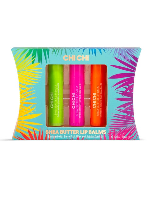 Chi Chi Shea Butter Lip Balm Trio, Tropicana product photo