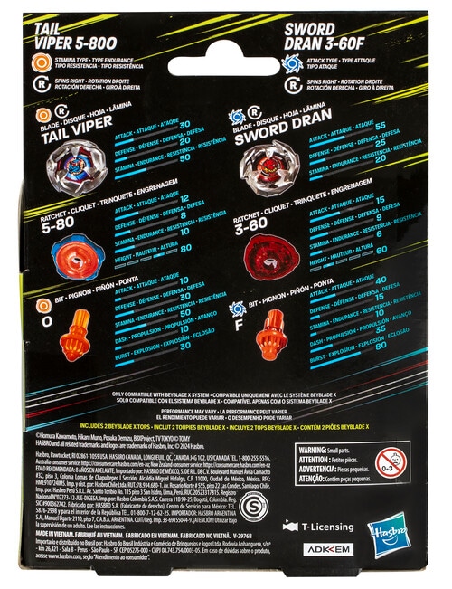 BeyBlade X Dual Pack, Assorted product photo View 07 L