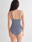 Zest Resort Stripe Molly Swimsuit, Navy & White product photo View 02 S