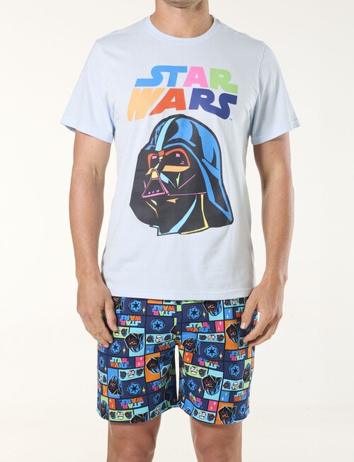 Licensed Star Wars Rainbow Dark Side PJ Set, Blue product photo