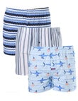 Mitch Dowd Shark Pork Cotton Boxer, 3-Pack, Assorted product photo