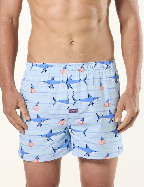 Mitch Dowd Shark Pork Cotton Boxer, 3-Pack, Assorted product photo View 02 L