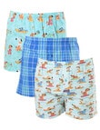 Mitch Dowd Hound Waves Cotton Boxer, 3-Pack, Assorted product photo