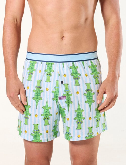 Mitch Dowd Crocodile Cotton Knit Boxer Short, 3-Pack, Assorted product photo View 02 L