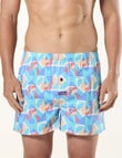 Mitch Dowd Shapes Cotton Boxer Short, Blue product photo