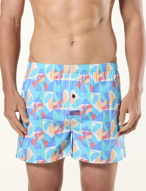 Mitch Dowd Shapes Cotton Boxer Short, Blue product photo