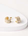 Harlow Thick Sparkle Hoop Earrings, Gold Tone product photo