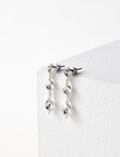 Harlow Circle Crystal Drop Earrings, Silver Tone product photo