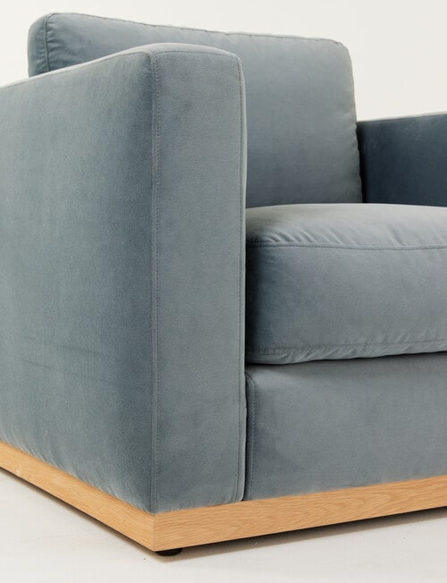 LUCA Furniture Verona Fabric Chair, Velvet Blue product photo View 04 L