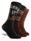 Mitch Dowd Latte Cotton-blend Crew Sock, 3-Pack, Brown product photo View 02 S