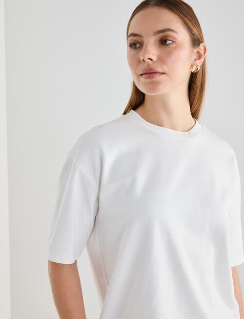 Mineral Boxy Short Sleeve Tee, Ivory product photo