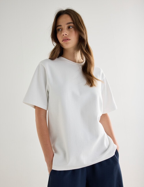 Mineral Boxy Short Sleeve Tee, Ivory product photo View 05 L