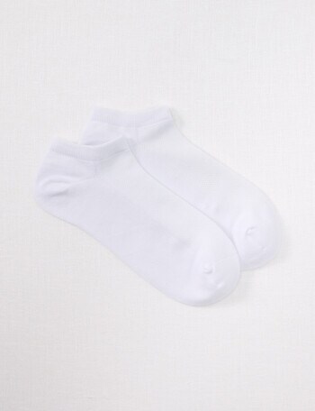Ambra Organic Cotton Blend Mesh Low Cut, 2-Pack, White product photo