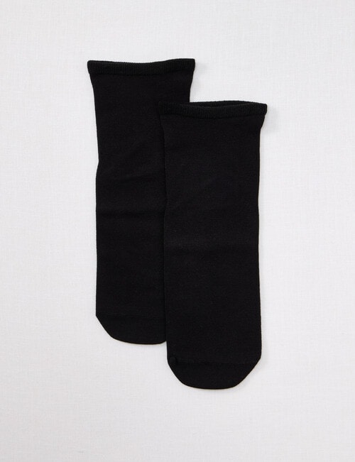 Ambra Bamboo SoftTop Light Anklet Hi, 2-Pack, Black product photo View 02 L