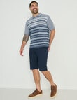 Logan Giffard Pique Short Sleeve Polo Shirt, Navy product photo View 03 S