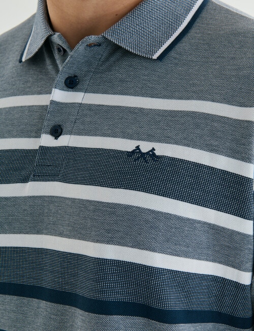 Logan Giffard Pique Short Sleeve Polo Shirt, Navy product photo View 04 L