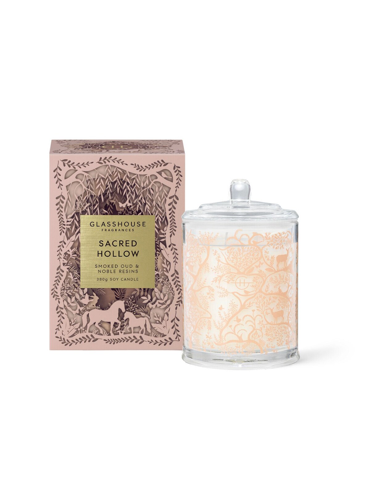 Glasshouse Fragrances Sacred Hollow Soy Candle, 380g, Limited Edition