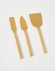 SouthWest Fazlur Cheese Knife, 3-Piece Set, Gold product photo