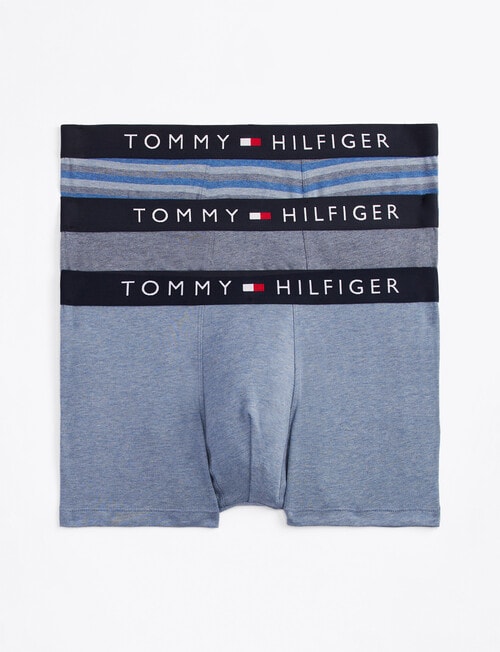 Tommy Hilfiger Original Trunk, 3-Pack, Stripe & Blue Heather product photo