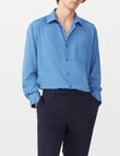 Van Heusen Classic Fit Plain Twill Shirt, Blue product photo