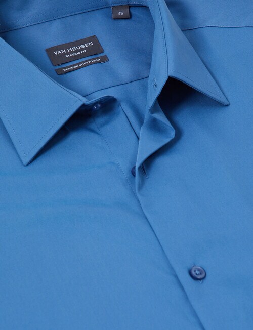 Van Heusen Classic Fit Plain Twill Shirt, Blue product photo View 03 L