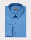 Van Heusen Classic Fit Plain Twill Shirt, Blue product photo View 04 S