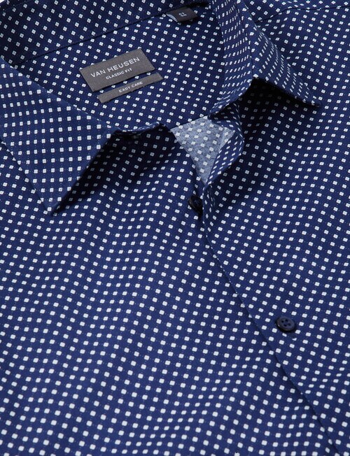 Van Heusen Classic Fit Diamond Print Shirt, Navy product photo View 03 L