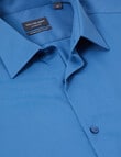 Van Heusen Classic Fit Plain Twill Shirt, Blue product photo View 03 S