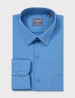 Van Heusen Classic Fit Plain Twill Shirt, Blue product photo View 04 S