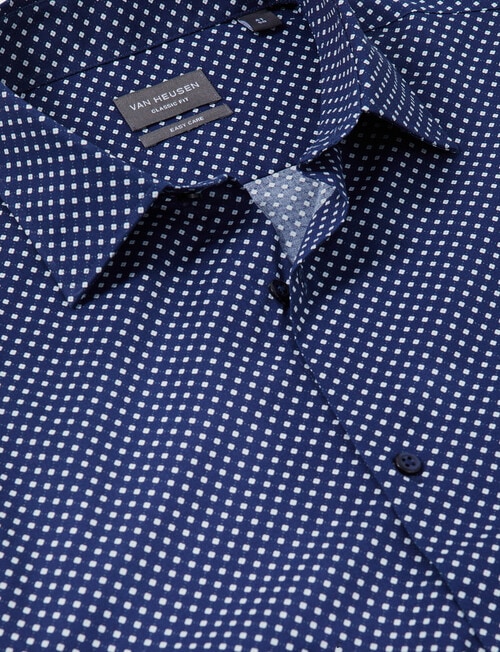 Van Heusen Classic Fit Diamond Print Shirt, Navy product photo View 03 L