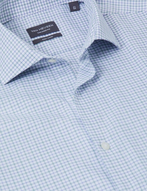 Van Heusen Tailored Fit Small Check Shirt , Green product photo View 03 L
