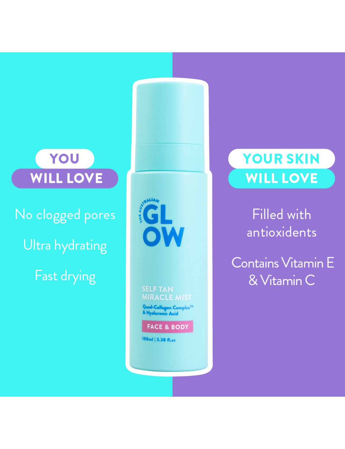 Australian Glow Miracle Tan Mist Face & Body