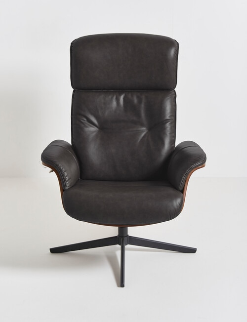 LUCA Furniture Jackson Leather Swivel Recliner Chair, Ash product photo View 02 L