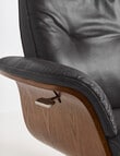 LUCA Furniture Jackson Leather Swivel Recliner Chair, Ash product photo View 03 S