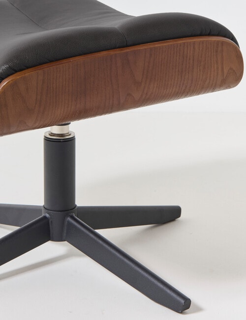 LUCA Furniture Jackson Leather Footstool, Ash product photo View 03 L