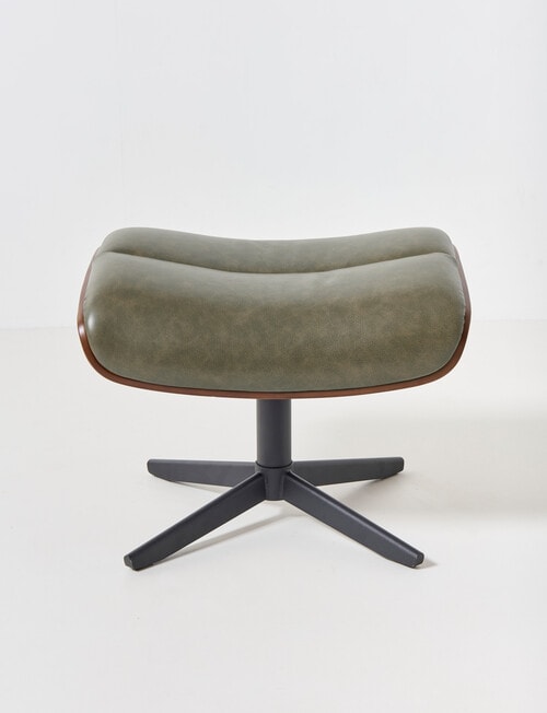 LUCA Furniture Jackson Leather Footstool, Green product photo View 02 L