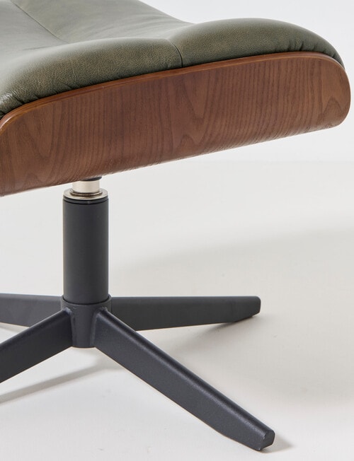 LUCA Furniture Jackson Leather Footstool, Green product photo View 03 L