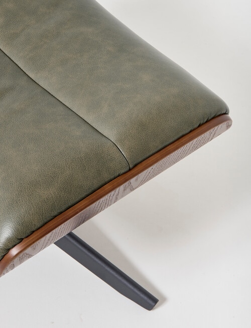 LUCA Furniture Jackson Leather Footstool, Green product photo View 04 L