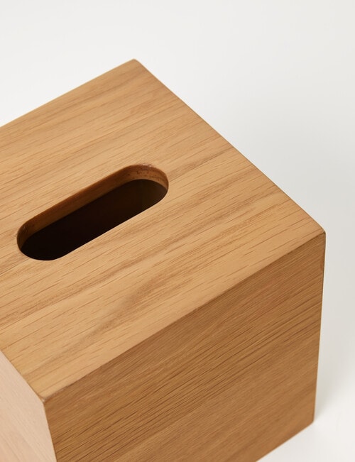 Domani Linari Oak Tissue Box Cover, Square product photo View 02 L