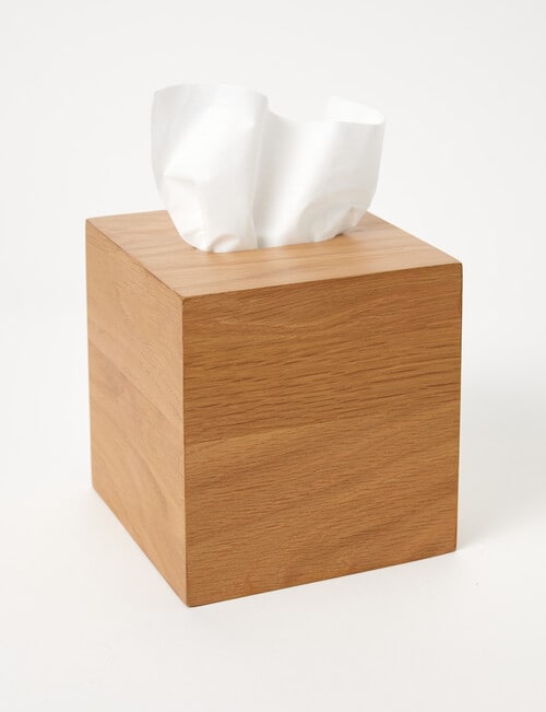 Domani Linari Oak Tissue Box Cover, Square product photo View 03 L