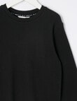 Mac & Ellie Waffle Long Sleeve Tee, Black product photo View 02 S